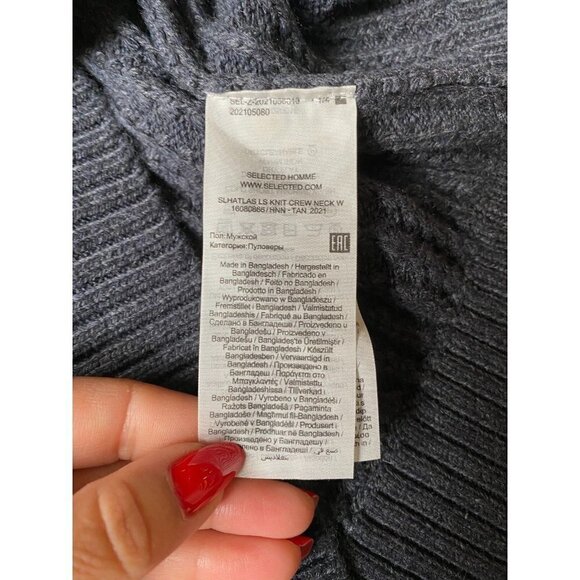 Selected Homme BNWOT knit sweater "Atlas" navy blue sz 2XLarge New - Picture 6 of 8